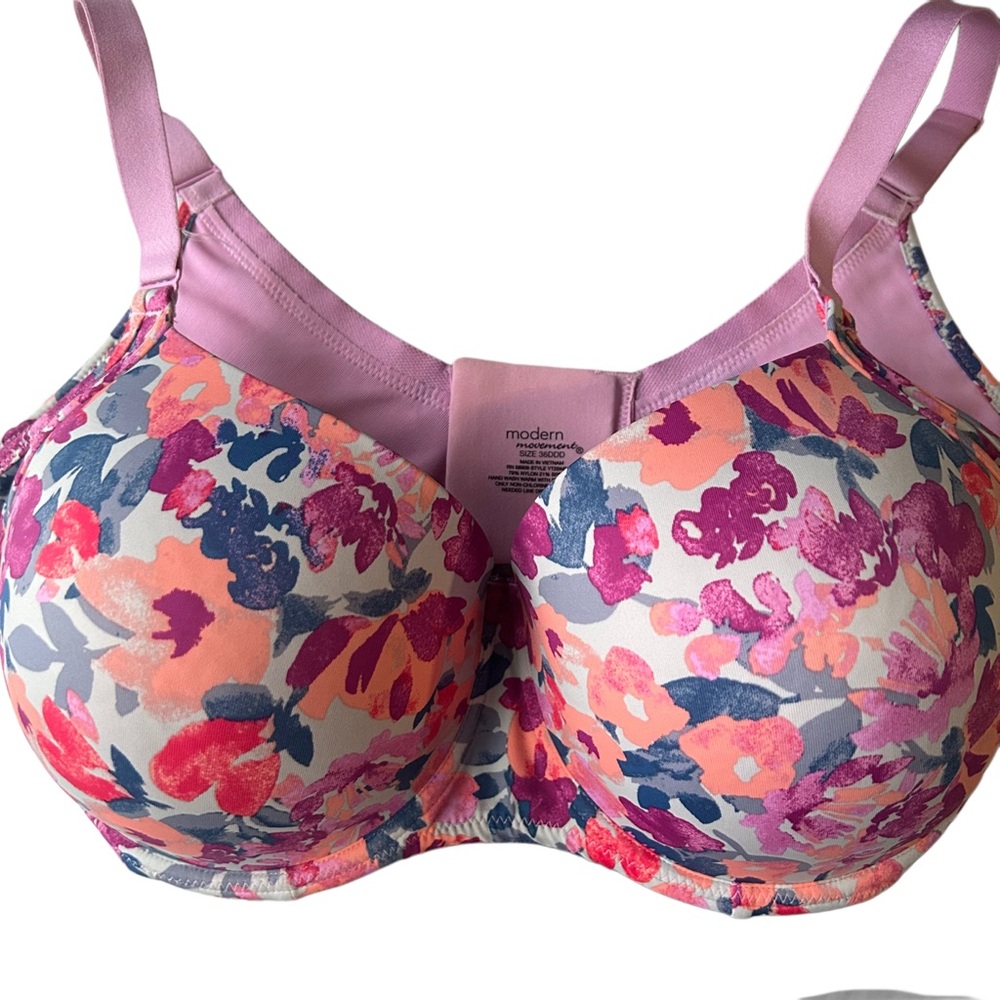 Modern Floral Multicolor Bra
